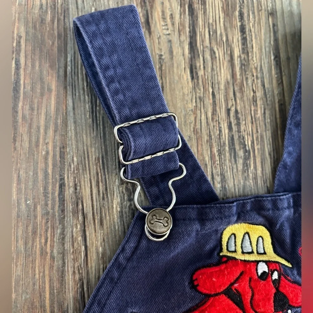 Vtg Clifford the Big Red Dog Saves the Day Shortalls Overalls 3T Blue Dump Truck